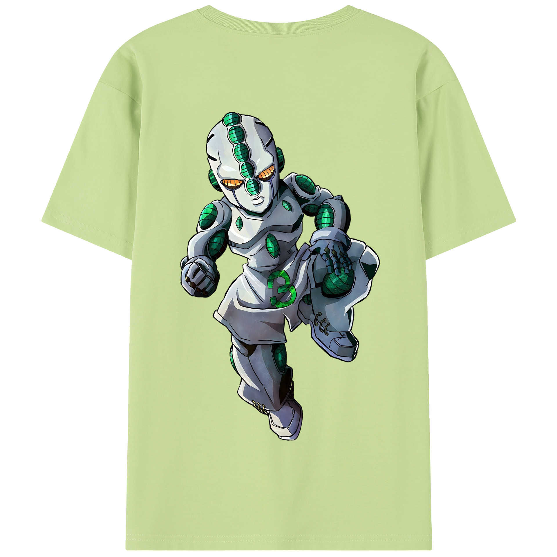 （画像用） ジョジョの奇妙な冒険 広瀨康一 JoJo's Bizarre Adventure Hirose Koichi 綿100％半袖Tシャツ（背面プリント）